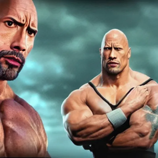 Image similar to Dwayne Johnson skinny 4K quality super realistic