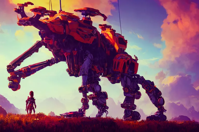 Image similar to sunwing machine mecanical creature robot of horizon forbidden west horizon zero dawn bioluminiscence global illumination ray tracing hdr fanart arstation by ian pesty and alena aenami artworks in 4 k