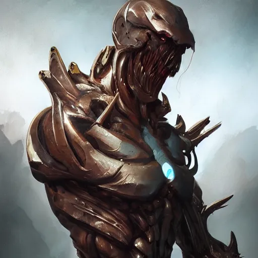 Image similar to warframe, muscular male undead cyborg, muscle, fungus, painted by stanley lau, painted by greg rutkowski, painted by stanley, artgerm, masterpiece, digital art, trending on arts