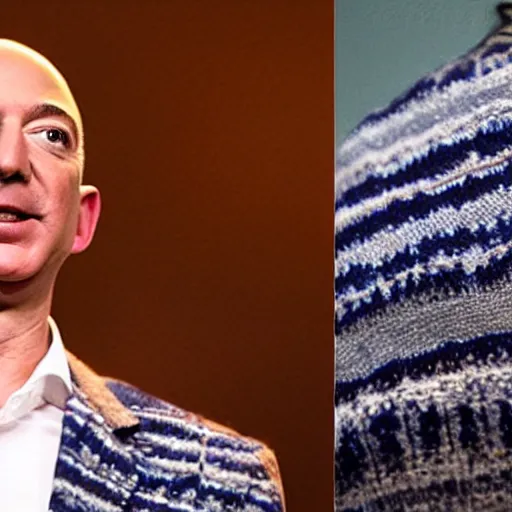 Image similar to hippie jeff bezos clothes