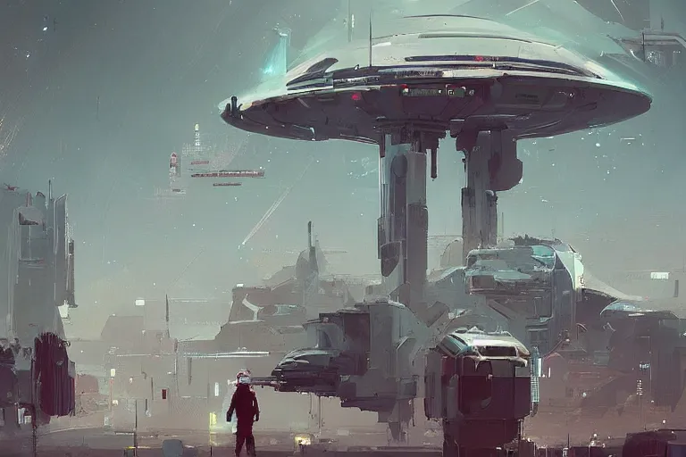 Prompt: Futuristic society, a verdurous planet with millions of space stations, hyperdetailed artstation cgsociety by Ismail Inceoglu