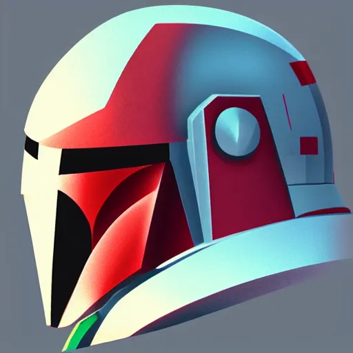 Image similar to vector, low poly, boba fett icon, digitalart, cgstation, artstation