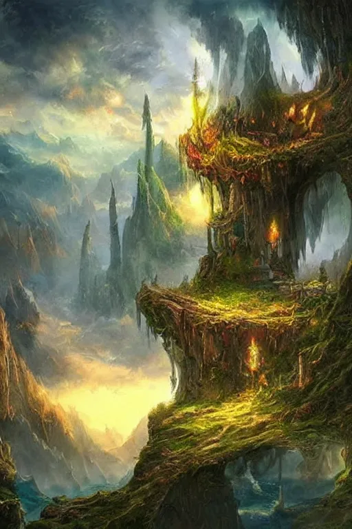 Image similar to fantastic fantasy landscape