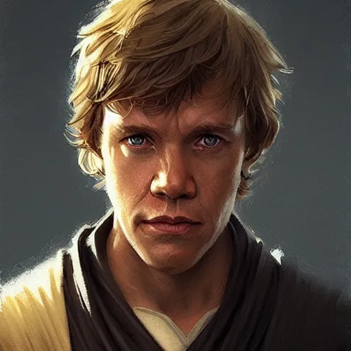 Image similar to portrait of a man by greg rutkowski, luke skywalker, star wars expanded universe, he is about 2 0 years old, highly detailed portrait, digital painting, artstation, concept art, smooth, sharp foccus ilustration, artstation hq