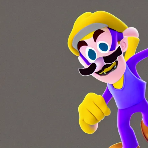 Image similar to Waluigi, flash photography