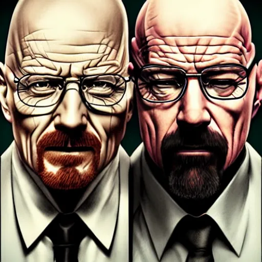 Image similar to Walter White mad and bald by Artgerm and Greg Rutkowski, intricate, elegant, highly detailed, digital painting