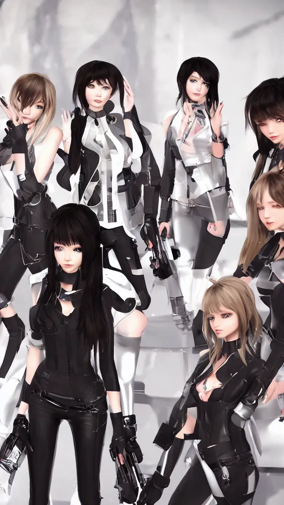 Prompt: ai girls in metaverse, high contrast, unreal engine, high detailed, 8 k