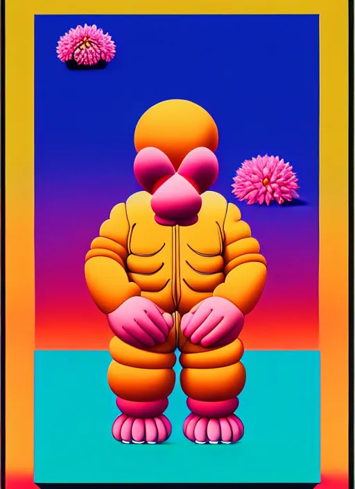 Image similar to flower men by shusei nagaoka, kaws, david rudnick, airbrush on canvas, pastell colours, cell shaded, 8 k