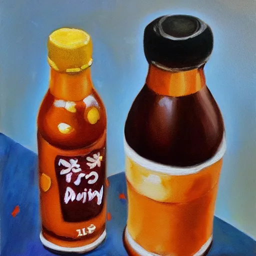 Image similar to chocolate milk, oil painting