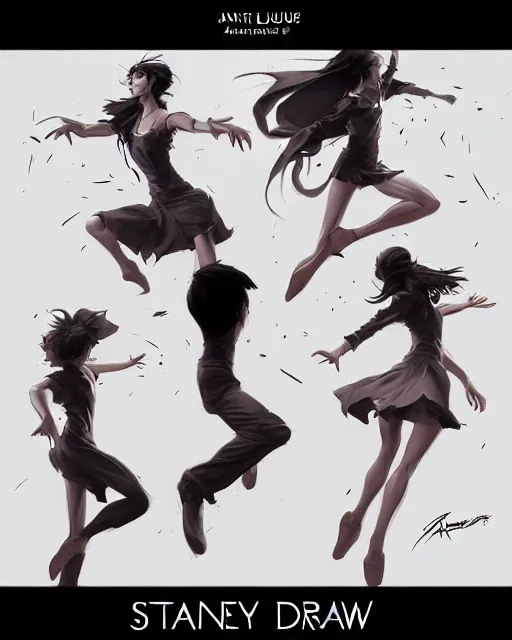 Image similar to Dancing Gesture draw by Stanley Artgerm Lau, Gesture draw, WLOP, Rossdraws, James Jean, Andrei Riabovitchev, Marc Simonetti, and Sakimichan, trending on artstation