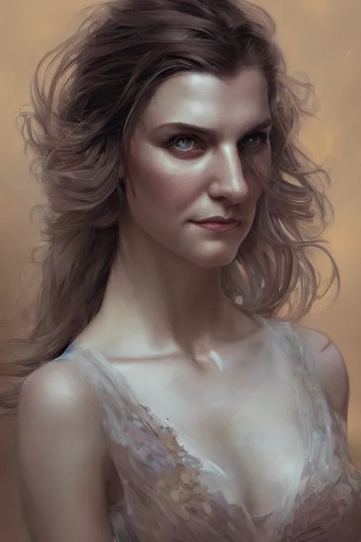 Prompt: portrait of Kim Wexler, upper body, intricate, elegant, highly detailed, digital painting, artstation, concept art, smooth, sharp focus, illustration, art by artgerm and greg rutkowski and alphonse mucha