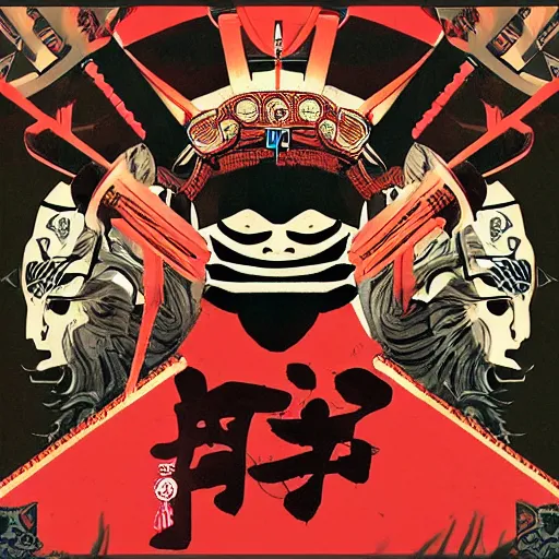 Image similar to samurai album art, poster, cover art