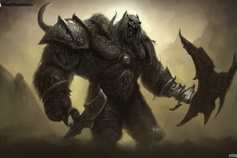 Image similar to orc, world of warcraft, trending on art station, fantasy, smooth