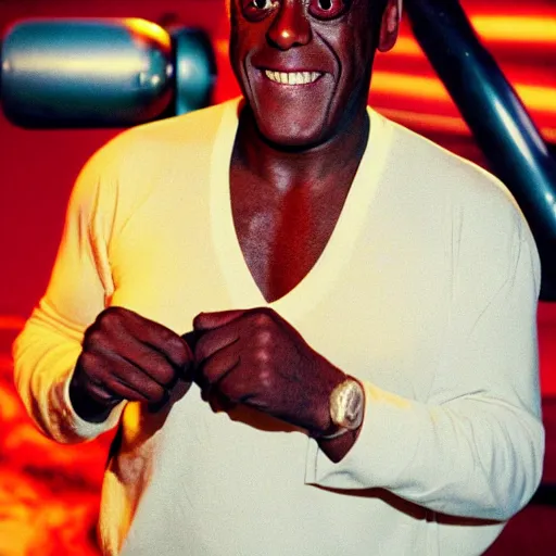 Image similar to ainsley harriot as the terminator