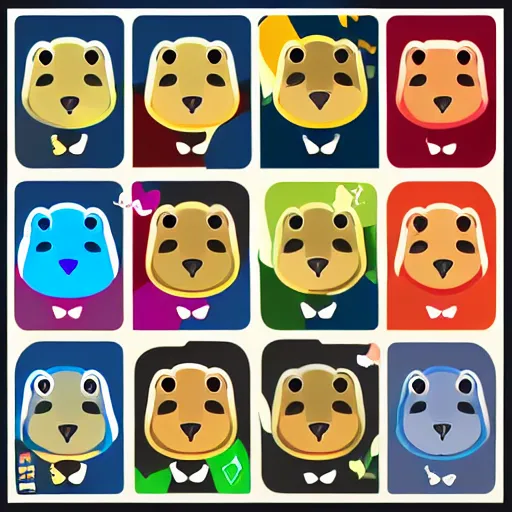 Image similar to wombat as hello emoji, telegram sticker design, flat design, glossy design, white outline