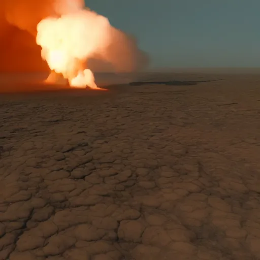 Image similar to a warshak test of the earth blowing up., photography, 8 k, highly detailed, ultra realistic, path traced