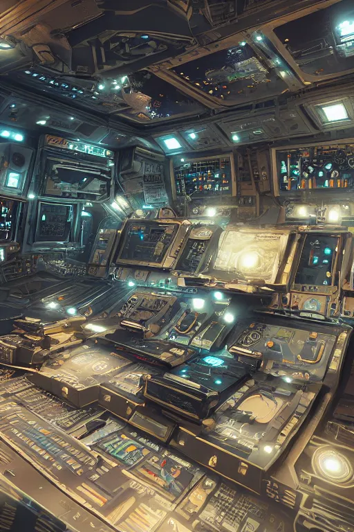 Image similar to the command bridge of a space cruiser, sci - fi setting, intricate details, intricate textures, warm lighting, vivid colors, realistic octane render, hyper realistic render, volumetric shading, depth of field, raytracing, 8 k,