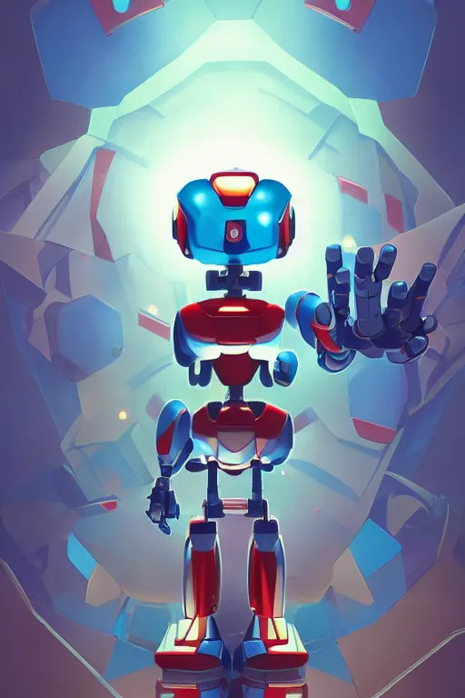 Image similar to metabots medabots medarotto medarot robot minimalist comics, behance hd by jesper ejsing, by rhads, makoto shinkai and lois van baarle, ilya kuvshinov, rossdraws global illumination ray tracing hdr radiating a glowing aura