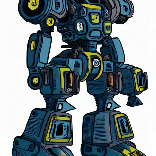 Image similar to mech in the style of kallamity luca zampriolo