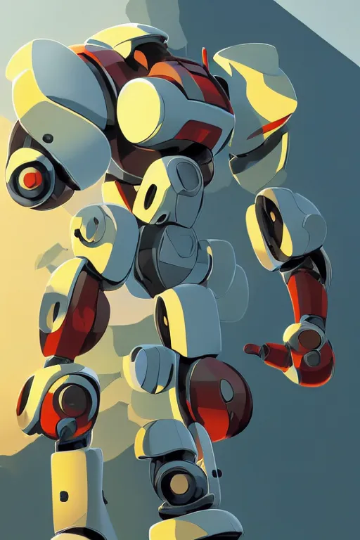 Image similar to metabots medabots medarotto medarot robot minimalist comics, behance hd by jesper ejsing, by rhads, makoto shinkai and lois van baarle, ilya kuvshinov, rossdraws global illumination ray tracing hdr radiating a glowing aura