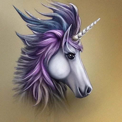 Image similar to a small fierce pet unicorn, fantasy art