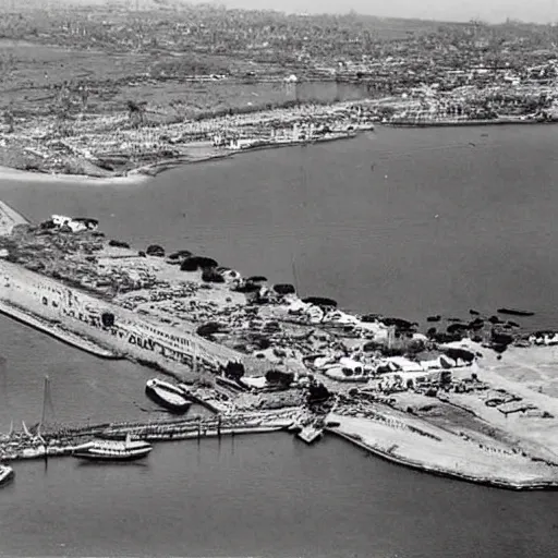 Prompt: mombasa harbor in march 1 9 2 5