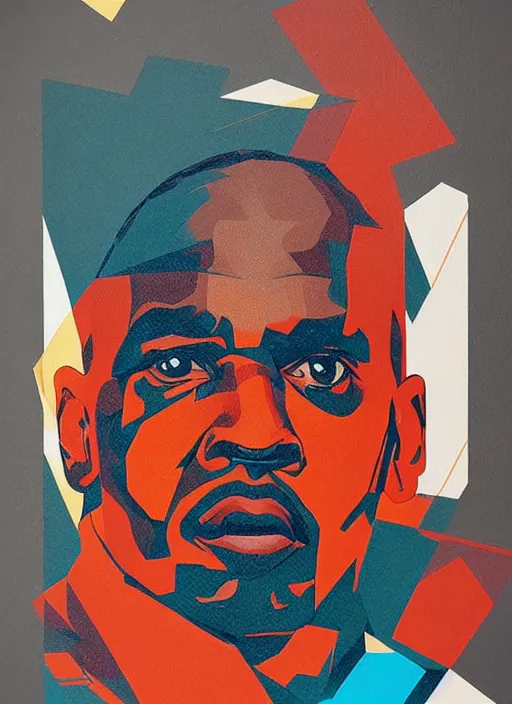 Prompt: symmetry!! portrait of michael jordan by sachin teng, organic, cables, matte painting, geometric shapes!! hard edges! graffiti, street art