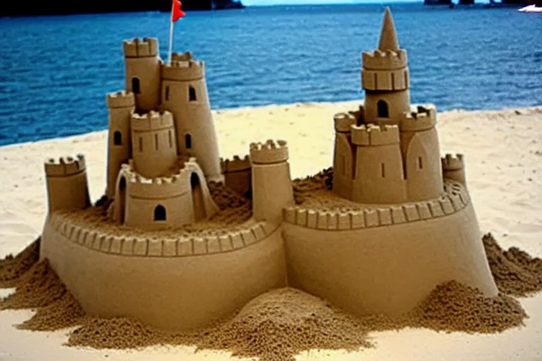 Image similar to a completed sand castle