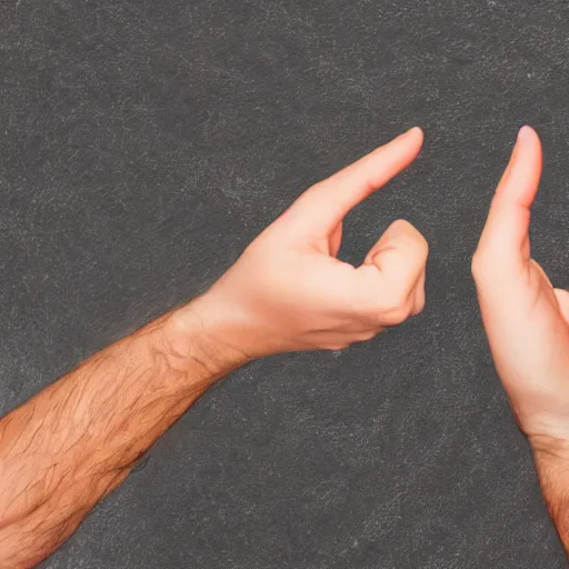Image similar to two hands, crossed thumbs