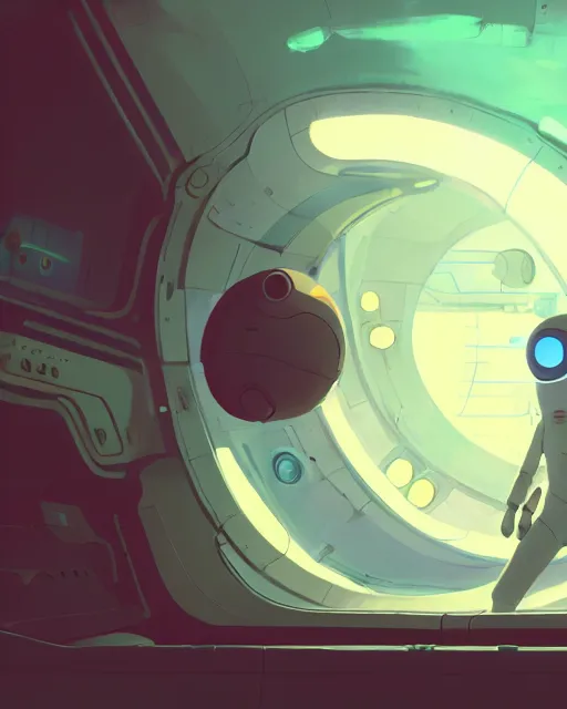 Prompt: spaceship in deep space, cory loftis, james gilleard, atey ghailan, makoto shinkai, goro fujita, studio ghibli, rim light, exquisite lighting, clear focus, very coherent, plain background, soft painting