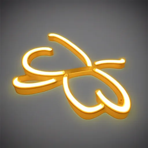 Image similar to glowing golden infinity symbol unreal engine