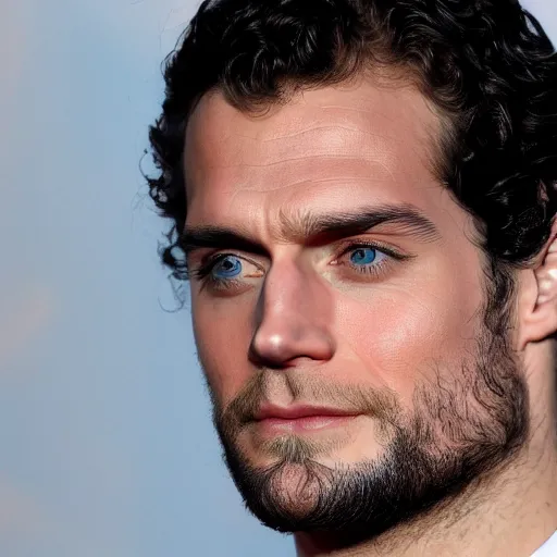 Image similar to Closeup Photograph of Henry Cavill