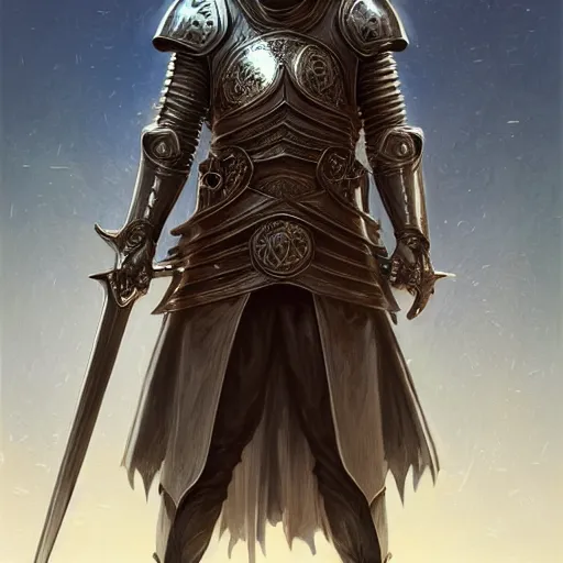 Image similar to Keanu Reeves dressed as a knight, D&D, fantasy, intricate, elegant, highly detailed, digital painting, artstation, concept art, matte, sharp focus, illustration, art by Artgerm and Greg Rutkowski and Alphonse Mucha