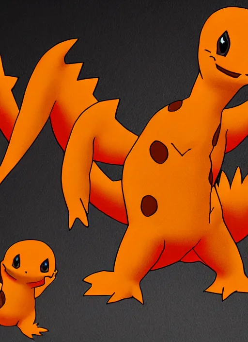 Image similar to charmander with huge frames