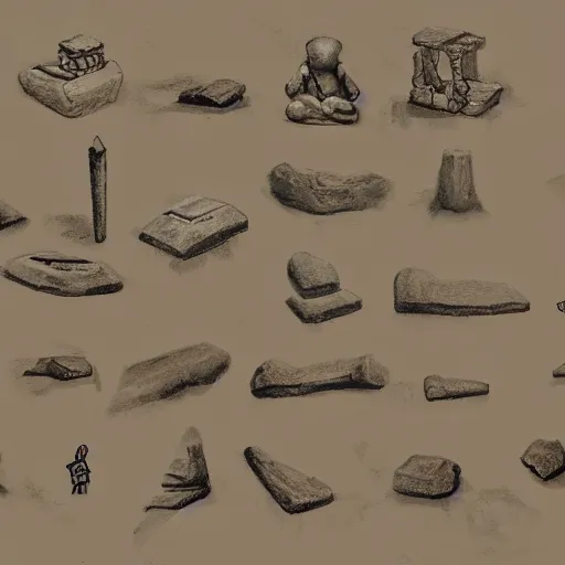 Prompt: ancient drawings of roblox.