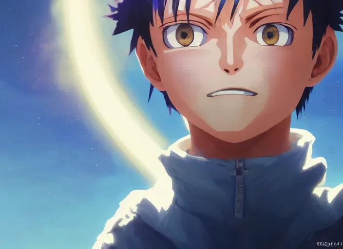 Image similar to highly detailed portrait of zatch bell, in my hero academia, stephen bliss, 8 k, unreal engine, fantasy art by greg rutkowski, loish, rhads, ferdinand knab, makoto shinkai and lois van baarle, ilya kuvshinov, rossdraws, tom bagshaw, global illumination, radiant light, detailed and intricate environment