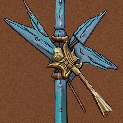 Prompt: Fantasy Weapon, Medieval style, Digital Art, 4k