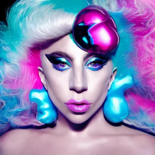 Image similar to lady gaga artpop act 2 album cover shot by nick knight, full body, artpop, jeff koons, canon, highly realistic. high resolution. highly detailed. dramatic. 8 k. 4 k.