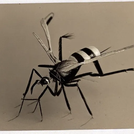 Image similar to old photograph of a fat mosquito