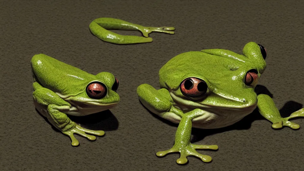 Image similar to a frog inspired created by uzumaki junji ito and photographed by andrew thomas artgerm, digital art, redshift render, hyperrealistic, ray - tracing