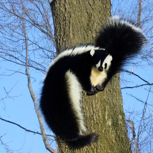 Image similar to a giant skunk