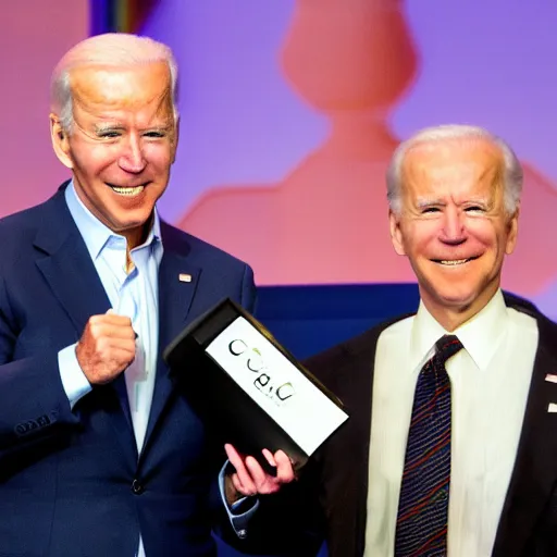 Prompt: Joe Biden holding the book The C Programming Language, 2nd Edition, by Kernighan and Ritchie