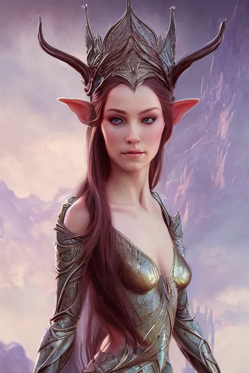 Image similar to beautiful elven princess, accurate anatomy, only two hands, highly detailed, digital painting, artstation, concept art, smooth, sharp focus, illustration, Unreal Engine 5, 8K, art by Ross Tran and Michael Whelan and greg rutkowski and John Singer Sargent