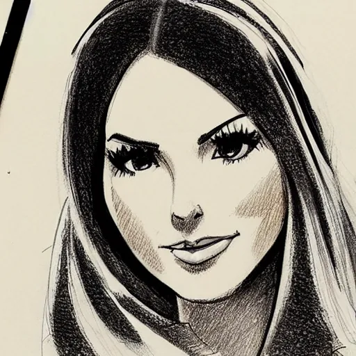 Image similar to milt kahl sketch of victoria justice as princess padme from star wars episode 3