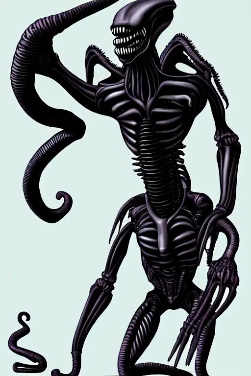 Image similar to full body xenomorph