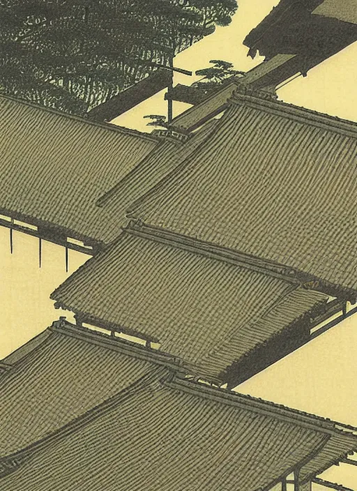 Prompt: 2 0 th century shin - hanga print by kawase hasui,