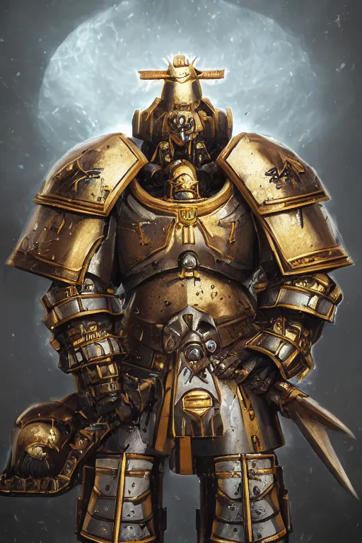 Image similar to armor portrait heros warhammer 4 0 k horus heresy fanart - the primarchs emperor by johannes helgeson animated with vfx concept artist & illustrator global illumination ray tracing hdr fanart arstation zbrush central hardmesh 8 k octane renderer comics stylized