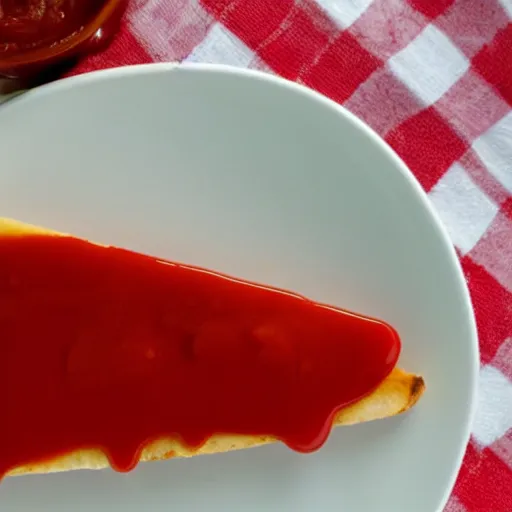 Prompt: a slice of ketchup