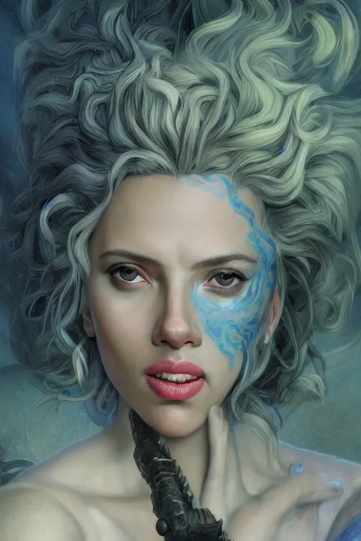 Prompt: A fantasy comic book style portrait painting of Scarlett Johansson, Margot Robbie, as an Atlantean Reptilian Warrior, Mystical Valkyrie, François Boucher, Oil Painting, unreal 5, DAZ, hyperrealistic, octane render, Regal, Refined, Detailed Digital Art, RPG portrait, William-Adolphe Bouguereau, Michael Cheval, Walt Disney (1937), Steampunk, dynamic lighting, Highly Detailed, Cinematic Lighting, Unreal Engine, 8k, HD