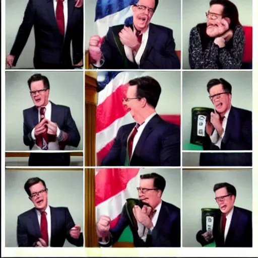 Image similar to ( stephen colbert ) as a [ kiwi ]